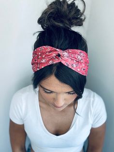 "Welcome to MiaMaries! Thanks for stopping by! These chunky headbands are much thicker than the smaller headbands in my shop! 🤗 Adult size is a 21\" circumference!  When ordering a set - Please specify in the \"Notes\" when purchasing, which combination you would like.  If you choose CUSTOM SIZE please measure your head circumference to the nearest half inch then write that in  the \"Note to Seller\" section when ordering.  CUSTOM ORDERS ARE AVAILABLE if you would like to combine styles or different patterns. Please contact me!" Trendy Spring Band Headband, Beach Headband Hair Accessories, Beach Bandana As Headband, Bohemian Adjustable Headwrap With Matching Headband, Adjustable Bohemian Headwrap With Matching Headband, Adjustable Bohemian Headwrap Headband, Casual Bandeau Bandana, Casual Pink Headband, Trendy Headband Turban