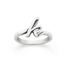 This Script Initial Ring is beautiful when worn as a single initial, but also works beautifully stacked with others to form monograms, abbreviations and words. This initial ring, available in sterling silver or 14K gold, makes telling your story as easy a Special Gift For Girlfriend, Telling Your Story, Bday Gifts, Script Initial, Gift For Your Girlfriend, Unique Jewelry Gifts, Gifts For Your Sister, James Avery, Initial Ring