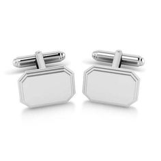 Krysaliis Sterling Engravable Stepped Edge Hexagon Cufflink Gift Boxed The Unique Shape And Elegant Design Makes For The Perfect Grooms Gift Or Graduation Gift. Made In Fine .925 Sterling, These Cufflinks Will Enhance His Wardrobe. Engrave Initials, Name Or Even A Logo As A Corporate Gift. Our Luxurious Solid Silver Cufflinks Are Appropriate For All Occasions. From A Monday Morning Meeting At The Office To A Friday Night Out On The Town With Friends, Cufflinks Are A Staple For Any Stylish Man Or Luxury Silver Rectangular Cufflinks, Classic Silver Jewelry In Gift Box, Classic Silver Jewelry With Gift Box, Elegant Rectangular Cufflinks With Polished Finish, Elegant Rectangular Cufflinks For Father's Day, Elegant Rectangular Cufflinks For Formal Occasions, Elegant Cufflinks With Gift Box, Elegant Silver Rectangular Cufflinks, Formal Rectangular Jewelry With Polished Edges