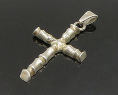 "925 Sterling Silver - Vintage Shiny Bamboo Religious Cross Pendant - PT19291  Jewelry Type:         Pendant   Metal Type:            925 Silver  Metal Size:             2.5\"  Stone Type:            N/A  Condition:              N/A  Jewelry Weight:     16.8 Grams  PLEASE NOTE: THIS ITEM IS PRE-OWNED. ALTHOUGH MOST ITEMS ARE IN VERY GOOD CONDITION, SOME MAY NEED CLEANING AND/OR MINOR REPAIRS. WE MAKE A VERY STRONG EFFORT TO UPLOAD CLEAR PICTURES. PLEASE INSPECT ALL PICTURES AND ASK ALL QUESTIONS YOU MAY HAVE PRIOR TO MAKING A PURCHASE. NOT ALL STONES ARE GENUINE, SOME ARE ENHANCED OR CREATED." Religious Cross, Cross Pendant, All Pictures, Types Of Metal, Metallic Silver, 925 Silver, 925 Sterling Silver, Sterling Silver, Stone