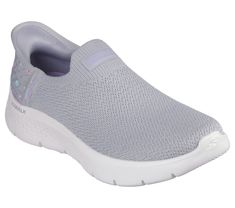 Step-in to convenient walking comfort and cushioning wearing Skechers Hands Free Slip-ins GO WALK Flex - Sunset Rose. This vegan slip-on features a knit mesh upper with a floral print heel, our exclusive Skechers Slip-ins molded Heel Pillow , Skechers Air-Cooled Memory Foam insole, lightweight ULTRA GO cushioning, and Flex Pillars for added movement. | Skechers Women's Slip-ins: GO WALK Flex - Sunset Rose Slip-On Shoes | Medium Width | Skechers Hands Free Slip-ins for an easy fit | Exclusive Hee Comfortable Slip-on Running Shoes With Arch Support, Slip-on Walking Shoes With Gel Cushioning, Synthetic Slip-on Walking Shoes For Light Sports, Synthetic Slip-on Walking Shoes For Light Exercise, Comfortable Gel Cushioned Slip-on Walking Shoes, Comfortable Synthetic Walking Shoes For Light Sports, Comfortable Slip-on Sneakers With Gel Cushioning, Slip-on Running Shoes For Light Exercise, Comfortable Slip-on Walking Shoes With Gel Cushioning