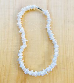 "This listing is for one white puka shell square cut chip necklace. Please select size from the drop down menu. Available sizes-14\", 16\", 18\" and 20\"." Adjustable White Shell Necklace Gift, Adjustable White Shell Necklace For Gift, White Shell Necklace With Lobster Clasp As Gift, White Shell Necklace, Adjustable, White Adjustable Shell Necklace, Puka Necklace, Kill Devil Hills Nc, Chip Necklace, Puka Shell