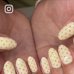 394 likes, 7 comments - han.polished on July 31, 2024: "Simple and so cute💛 • • • #polkadotnails #simplenailart #nailart #nails #nailsnailsnails #nailsofinstagram #summernailart #handpaintednailart". Brown Nails With White Polka Dots, Fall Polka Dot Nails, Brown Polka Dot Nails, Orange Polka Dot Nails, Cute Easy Nail Designs For Beginners, Yellow Polka Dot Nails, Yellow Nails With Design, Pokadot Nails Acrylic, Pink Polka Dot Nails