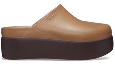 Made to mimic the look of genuine, full-grain leather mules, the Dylan Platform Clog is the newest iteration of our timeless Dylan Clog and provides a modern alternative to our Classic Clog collection. Whether you dress it up or down, you get a touch of style with the iconic comfort you love, now in an elevated silhouette.  Dylan Platform Clog Details:    2.2-inch | 5.5 cm heel height   Subtle texture on upper mimics appearance of genuine, full-grain leather   Deep heel cup for extra comfort and Dylan Clog, Crocs Sandals, Clogs And Mules, Platform Clogs, Closet Inspiration, Fashion Mood Board, Fall Inspo, Maternity Style, Love Now