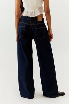 Motel’s Roomy jeans in a classic ‘90’s-style baggy jeans fit complete with a slouchy low rise and wide leg. Features Motel Roomy extra wide low-rise jeans Low-waisted wide-leg jeans Slouchy ‘90s fit in rigid denim 5-pocket; zip fly Content + Care 100% Cotton Machine wash Imported Size + Fit Low rise Baggy fit Full length Model is 5’8" and wearing size 27 Measurements taken from size 27 Inseam: 32" | Motel Roomy Extra Wide Low-Rise Jean in Rinsed Denim, Women's at Urban Outfitters Streetwear Wide Leg Cropped Jeans In Rigid Denim, Wide-leg Rigid Denim Cropped Jeans For Streetwear, Wide Leg Rigid Denim Cropped Jeans For Streetwear, Everyday Baggy Mid-rise Flare Jeans, Baggy Dark Wash Flare Jeans In Rigid Denim, High Rise Baggy Flare Jeans In Rigid Denim, High-rise Baggy Flare Jeans In Rigid Denim, Baggy High-rise Flare Jeans In Rigid Denim, Dark Wash Baggy Flare Jeans