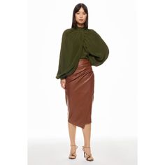 Faux Leather (100% PU). Skirts. Back Zipper Closure. Shoulder to Hemline Length: 33". Imported. Rent The Runway, Faux Leather Skirt, Jason Wu, Leather Skirt, Faux Leather, Zipper, Skirt, Leather