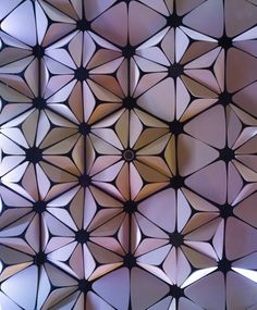 the ceiling is made up of many different shapes