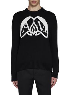 100% Cotton Alexander Mcqueen Logo, Top Designer Brands, Sweaters Knitwear, High End Fashion, Cotton Sweater, Luxury Retail, Sweater Shop, Women Collection, Black Cotton