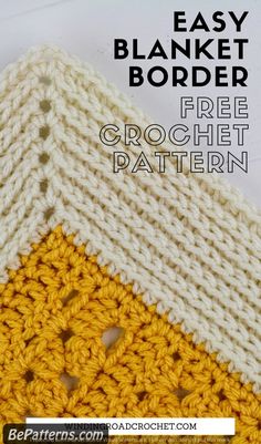 an easy crochet blanket is shown with the text, free crochet pattern