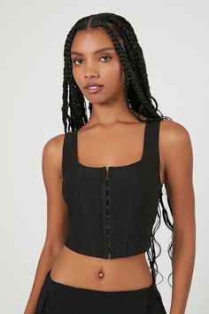 Hook-and-Eye Corset Crop Top | Forever 21 21 Outfits, Modern Corset, Forever 21 Outfits, Corset Styles, Corset Outfit, Corset Fashion, Vintage Corset, Corset Crop Top, Top Forever 21