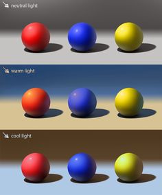 three dimensional renderings of different colored balls