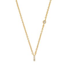 Gold plating over brass Pave inital pendant with single CZ accent Length: 16.25-18in / 41-46cm Lobster clasp closure Letters A-Z Style No. TN-105 (G) First Letter Of Your Name, Tai Jewelry, Alphabet Necklace, Initial Necklace Gold, Gold Initial, Initial Pendant, Classic Ring, Timeless Treasures, Birthstone Ring