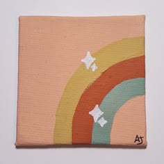 Boho rainbow painting Boho Rainbow Painting, Mini Tela, Diy Canvas Art Easy, Cute Easy Paintings, Mini Toile, Canvas Art Painting Abstract, Diy Paintings, Paintings Easy, Rainbow Painting