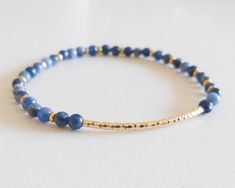 Monochromatic Blue, Blue Bracelets, Sodalite Bracelet, Stretchy Bracelets, Faceted Glass, Blue Bracelet, Bracelet Stack, Beautiful Bracelet, Jewelry Ideas