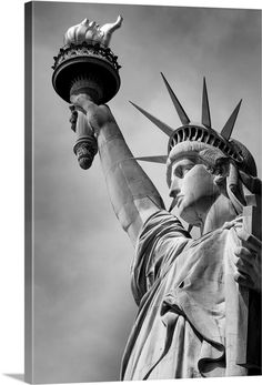 the statue of liberty is shown in this black and white photo with an inspirational quote