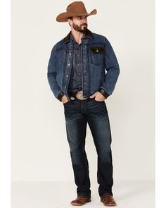 Modern Cowboy Style Men, Denim Wedding, Modern Cowboy, Wedding Outfit Men, Indigo Denim, Cowboy Style, Denim Button Down, Get Directions, Wedding Outfit