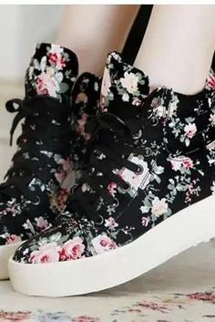 Shoes | Sandals, heels, boots, wedges | Luulla Sneaker Outfits Women, Mode Shoes, Cheap Womens Fashion, Chunky Heel Booties, Kawaii Shoes, Floral Sneakers, Girly Shoes, Sneakers Mode, Floral Shoes