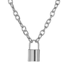 PRICES MAY VARY. Size: Chain 19.7", lock pendant: 0.98"*0.59'' Material: Environmental alloy, silver plated Style: Cool statement punk Hip hop retro fashion multilayer long chain pendant necklace Object of gift: Birthdays gift, Christmas gift, Valentines gift, Halloween gift, Mother's Day gift, Father's Day gift. Satisfaction guaranteed: Good customer service, 100% satisfactioon and money back guarantee. Silver Chain Choker, Lock Pendant, Gold Snake, Necklace Statement, Girls Necklaces, Valentines Gift, Chain Pendant, Chain Choker, Long Chain