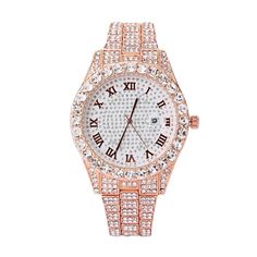 Classic Bling Watch – BlingedbyB Hip Hop Jewelry, Cuban Link, Matching Bracelets, White Dial, Custom Necklace, Cz Stone, Stainless Steel Bracelet, Silver Watch, Quartz Movement