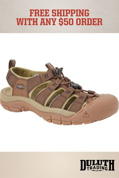 Keen® Newport H2 Sandals will be your go-to for hiking, biking, paddling and fishing, not to mention yard work and making runs to the lumber yard. Lumber Yard, Clean Garage, Duluth Trading Company, Water Sandals, Duluth Trading, Yard Work, Mens Sandals, Lumber, Newport