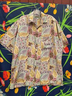 vintage button up shirt. 90s short sleeve button up shirt. 90s button up dress shirt. 1990s colored shirt camp collar, oxford, oxford button up, short sleeve oxford, button up, camp collar button, collared shirt, vintage camp collar, floral shirt, collared shirt, button down,hawaiian shirt, vintage oxford, collared Patterned Cotton Hawaiian Shirt For Spring, Retro Patterned Shirt For Summer, Casual Patterned Camp Shirt For Spring, Patterned Camp Shirt With Camp Collar For Spring, Patterned Short Sleeve Shirt With Camp Collar For Spring, Patterned Camp Collar Shirt For Spring, Spring Patterned Camp Shirt With Camp Collar, Spring Patterned Short Sleeve Shirt With Camp Collar, Summer Patterned Button-up Shirt