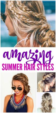 Chic Curly Hair Ideas for Girls Summer Hair Styles, Curls Braids, Beach Hairstyles For Long Hair, Beach Hairstyles Medium, Simple Summer, Pool Hairstyles, Easy Summer Hairstyles, Summer Hair, Beach Hair