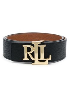 black/brown calf leather grained texture reversible gold-tone hardware adjustable fit Elegant Black Belt With Logo Hardware, Designer Black Belts With Logo Hardware, Brown Leather Belt Buckle With Logo Plaque, Brown Leather Belt Buckles With Logo Plaque, Black Leather Belt Buckle With Logo Hardware, Black Formal Belts With Logo Hardware, Formal Leather Belt Buckles With Logo Hardware, Business Leather Belt With Logo Hardware, Formal Leather Belt Buckle With Logo Hardware