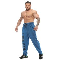 Men's active wear baggy, gym workout pants are made of breathable fabric, baggy cut sports sweatpants are designed for bodybuilding, weight lifting, running, cardio, cycling and all your indoor and outdoor workouts. It is suitable for use in the gym in 4 seasons. It is suitable for your training outside the hall in spring, autumn and winter seasons. Fabric ➢ It is produced from strong and flexible yarns with 80% cotton and 20% polyester content. Thanks to its high cotton structure, it absorbs moisture and allows your skin to breathe. It provides a soft touch to your skin with its soft fabric texture. In this way, it provides high performance in your activities. Cut Style & Form ➢ These trousers are produced with a wider cut than normal trousers and sweatpants. It is produced for large and Stretch Hip Hop Pants For Sports, Breathable Full Length Pants For Gym, Functional Full Length Gym Bottoms, Sweat-resistant Blue Sportswear Bottoms, Sweat Resistant Blue Sportswear Bottoms, Cotton Moisture-wicking Sweatpants For Training, Moisture-wicking Cotton Sweatpants For Training, Loose Fit Hip Hop Joggers For Gym, Baggy Hip Hop Joggers For Gym