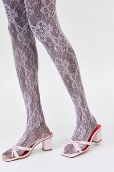 Ella Lace Tights | Urban Outfitters Lace Trim Hosiery, Party Hosiery With Lace Trim And Stretch, Party Stretch Hosiery With Lace Trim, Thigh-high Tights With Lace Trim, Thigh High Tights With Lace Trim, Thigh-high Tight Lace Legwear, Fitted Feminine Legwear For Spring, Party Lace Stretch Legwear, Stretch Lace Legwear For Parties