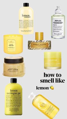 Lemon Scented Perfume, Lemon Vanilla Perfume, Smell Like Citrus, How To Smell Like Lemons, How To Smell Like, Cloud Cotton Candy, Scents Perfume, Scent Combos