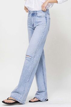 90'S VINTAGE SUPER HIGH RISE FLARE JEANS. NON STRETCH DENIM, SUPER HIGH RISE WAIST, 90'S VINTAGE STYLE, DISTRESSED DETAILS, FULL LENGTH, FLARE JEANS.100% Cotton Waist Hips Front Rise Inseam Length 5/26 30 inches 38 inches 11.5 inches 32 inches 43 inches 9/28 31 inches 39 inches 12 inches 33 inches 44 inches 11/29 32 inches 40 inches 12 inches 33 inches 45 inches 13/30 33 inches 41 inches 12 inches 33 inches 45 inches 15/31 34 inches 42 inches 12.5 inches 34 inches 45 inches We measure each item Retro Wide Leg Washed Blue Bottoms, Washed Rigid Denim Full Length Bottoms, Retro Straight Leg Jeans For Spring, Spring Full-length Rigid Denim Flare Jeans, Spring Full Length Flare Jeans In Rigid Denim, Spring Full Length Rigid Denim Flare Jeans, Retro High Rise Flare Jeans With Frayed Hem, Light Wash Distressed Straight Leg Bottoms, Faded Bottoms With Standard Cut Leg For Spring