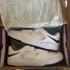 Brand New Still In Box! Open To Offers! Nike Skate Shoes With Perforated Toe Box For Skateboarding, Nike White Synthetic Skate Shoes, White Skate Shoes With Boost Midsole, Nike Synthetic Skate Shoes For Skateboarding, White Synthetic Sneakers For Skateboarding, Nike Synthetic Skate Shoes, White Cushioned Skate Shoes, White Skate Shoes With Perforated Toe Box, Skating Shoes