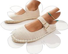 Adjustable Fit Beige Espadrilles For Spring, Adjustable Ankle Strap Espadrilles With Buckle, Casual Espadrilles With Ankle Strap And Buckle, Beige Round Toe Espadrilles With Buckle Closure, Beige Espadrilles With Buckle Closure And Round Toe, Casual Espadrilles With Ankle Strap And Buckle Closure, Casual Adjustable Flat Heel Espadrilles, Spring Flat Heel Espadrilles With Buckle Closure, Spring Espadrilles With Buckle Closure And Flat Heel