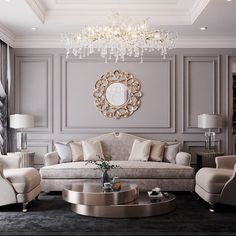 Velvet Couch Living Room, Classic Interior Design Living Room, Neoclassic Interior, Classic Living Room Design, New Classic Furniture, Neoclassical Interior, Drawing Room Interior, Furniture Design Chair, Luxury Living Room Design