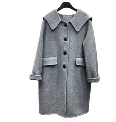 Product Description: This is a handmade cashmere coat high grade fabric,cashmere fabric.also could be custom made with any size and other colors,please feel free to contact with me if you want custom it. Material: wool 80%- 90% Size: S: Bust : 102 cm shoulder:51cm Sleeve:50cm Length:95 cm M: Bust : 108cm shoulder:52cm Sleeve: 51 cm Length: 95 cm L: Bust :114cm shoulder:54cm Sleeve:53 cm Length:95 cm L: Bust :120 cm shoulder:54cm Sleeve:53 cm Length:95cm Long Wool Coat With Buttons, Wool Coat With Buttons, Wool Coat With Buttons And Long Sleeves, Wool Outerwear For Fall In Gray, Solid Color Wool Sweater Coat With Pockets, Gray Wool Outerwear For Fall, Gray Wool Coat With Lapel Collar For Winter, Gray Wool Fall Outerwear, Winter Cashmere Pea Coat With Lapel Collar