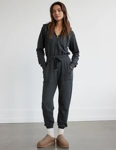 AE Fleece Jumpsuit Sporty Relaxed Fit Jumpsuits And Rompers For Loungewear, Sporty Cotton Jumpsuits And Rompers For Loungewear, Cozy Winter Loungewear Jumpsuits And Rompers, Cotton Athleisure Jumpsuits And Rompers For Loungewear, Relaxed Fit Long Sleeve Jumpsuits And Rompers For Lounging, Cozy Cotton Jumpsuits And Rompers For Loungewear, Casual Fall Loungewear Jumpsuits And Rompers, Casual Fall Jumpsuits And Rompers For Loungewear, Relaxed Fit Long Sleeve Jumpsuit For Lounging