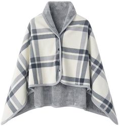 PRICES MAY VARY. One Size Fits Most，lightweight, soft, and fits most women, men, and kids. Wearable Blanket - This throw wrap blanket poncho made with flannel and polyester material offers the most comfortable and practical wear. Ideal for keeping you cozy while lounging and watching TV on your sofa/bed 3 in 1 design - Adjustable snap design helps prevent the blanket from slipping off the shoulders when you move around and makes it easy to wear it in different styles, such as a poncho, cape, and Stile Preppy, Blanket Poncho, Blanket Shawl, Plaid Blanket, Estilo Preppy, Capes For Women, Mens Flannel, Wearable Blanket, Ținută Casual