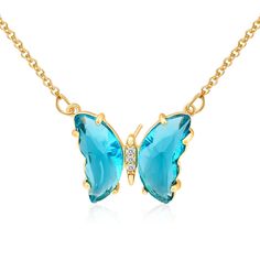 PRICES MAY VARY. ʚїɞ【TRENDY BLUE CRYSTAL BUTTERFLY NECKLACE】- Butterfly is called "flying flower", which have only one mate in their whole life. People firmly believe it is a symbol of Happiness, Freedom, Loyal Love, Success and Good Luck. This emerald green butterfly necklace is a great choice to express your deep love to your lover, friends and family.” ʚїɞ【ADJUSTABLE BUTTERFLY NECKLACE SIZE】-The y2k butterfly birstone necklace is about 17'' + 2'' extension chain with a 1.0'' * 0.8'' crystal b Butterfly Jewelry Necklace, Crystal Butterfly Necklace, Preppy Necklaces, Turquoise Birthstone, Y2k Butterfly, Necklace Butterfly, Blue Stud Earrings, Crystal Butterfly, Butterfly Earrings Stud