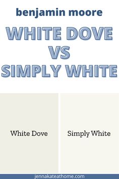 two white doves with the words white dove and simply white