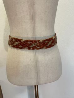 "This fabulous braided leather and rope belt was made by the brand \"Luigi Lanatta Designs\" in Italy in the 1980s or 1990s. It is marekd a size 29, though please check the measurements given below to ensure a proper fit. It has some light wear but is in overall very good sturdy condition. Buckle is not removeable. Measurements 33\" long 1 3/4\" wide" 90s Grunge Aesthetic, Cognac Belt, Braided Leather Belt, Rope Belt, Light Brown Leather, Braided Belt, Leather Belts Men, Brown Leather Belt, Western Boho