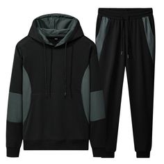 Product Description * Item:Men Sportswear Set Casual Sport Suit Tracksuits Black Hoodie Sweat Suit * Condition: 100% Brand New * Color: Black  M   L   XL   2XL   3XL   4XL   * Size:Asian  * Package:1pc Outfits (without any accessories ）    Please note: 1.Please allow a little error due to manual measurement. 2.The color maybe a little difference because of the light,screen reflection etc. 3.If you are not sure what size to choose, you can tell us your height and weight, we will recommend the rig Hoodie And Sweatpants Outfit, Men Sportswear, Black Hoodie Men, Sweat Suit, Sweatpants Outfit, Hoodie And Sweatpants, Sweatpants Set, Casual Sport, Sweat Hoodie