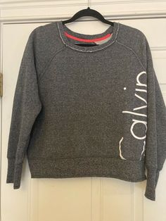 women’s Calvin Klein sweatshirt gray XL. Calvin Klein Sweatshirt, Grey Sweatshirt, Calvin Klein, Sweatshirts, Grey