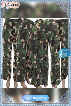 Camouflage Print Multi-pocket Loose Pant Camouflage Print, Loose Pants, Camouflage, Pants, Trousers