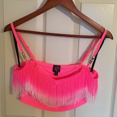 New With Tags. This Is The 2b Bebe Tina Fringe Crop Top. Super Fun & Cute! Adjustable Straps. Nylon & Spandex. Only Ship On Weekends. Pink Crop Top For Club In Summer, Pink Summer Top For Club, Pink Summer Club Top, Fitted Fringe Tank Top For Summer, Summer Club Pink Tops, Fitted Summer Tops With Fringe, Fitted Fringe Crop Top, Fitted Fringe Crop Top For Spring, Fitted Rave Tops For Beach