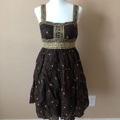 Victorias Secret, Moda Internal Sundress, Size 2 Beautiful Metallic, Shimmer Gold Details New, Never Worn Torn Tag, Please See Photo Cottage Outfits, Grunge Witch, Victoria Secret Dress, Boho Style Outfits, Pretty Princess, Victoria Dress, Birthday List, Fairy Grunge, Feminine Outfit