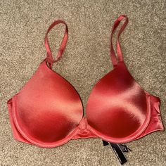 Never Worn! Vs Very Sexy Push Up Bra Size 32b! The Color Is A Pink/ Orange Shimmer. Victoria's Secret Padded Party Bra, Victoria's Secret Seamless Push-up Bra, Victoria's Secret Padded Push-up Bra, Victoria's Secret Push-up Bra With Padded Cups, Solid Color Push-up Bra With Lined Body, Solid Push-up Bra With Lined Body, Push-up Bra With Lined Body, Victoria's Secret Push-up Bra With Lined Body, Solid Underwire Bra For Night Out