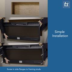 two images show how to install an installation system