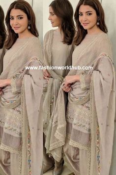 Anushka Sharma Kurti, Pero By Aneeth Arora, Aneeth Arora, Petit Point Embroidery, Bollywood Suits, Embroidery Suits Punjabi, Desi Dress, Samantha Images, Velvet Dress Designs