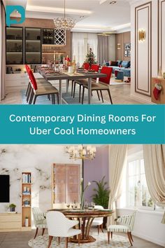 Check out our pictures of contemporary dining rooms to make your mealtime a luxurious affair Contemporary Dining Room Lighting, Cosy Dining Room, Contemporary Dining Room Design, Contemporary Dining Room Furniture, Contemporary Dining Room Sets, Ultra Modern Homes, Dining Room Contemporary