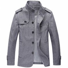 Men Winter Jacket, Business Jacket, Mens Fashion Business, Winter Trench Coat, Winter Stil, Stylish Jackets